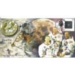 Space Moonwalker Dr Edgar Mitchell NASA Astronaut signed 2001 Apollo 14 Limited Edition cover