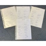 Football Collection Multi Signed Team Sheets Huddersfield Town x 2 with 17 Signatures, Including