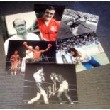 Sport legends collection 6 signed colour photos from some legends of British sport includes Colin