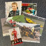 Motor Racing Collection of 6 Formula One and other Motor Racing Signature Items Including Bas