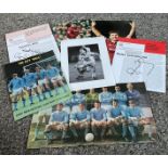 Football collection 6 items includes signature pieces and assorted signed magazine photos names