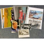 Motor Racing Collection of 6 Formula One and other Motor Racing Signature Items Including