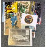 Motor Racing Collection of 6 Formula One and other Motor Racing Signature Items Including Nick