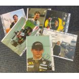 Motor Racing Collection of 6 Formula One and other Motor Racing Signature Items Including Ho-Pin