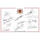 Autographed Notts Forest 12 X 8 Photo, A Very Nice And Neat Blank Photo With Club Crest And