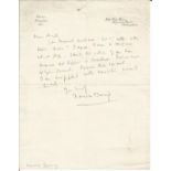 Maurice Baring (man of letters) ALS. Good condition. All autographs come with a Certificate of