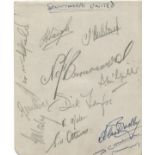 Scunthorpe Utd signed album page from the 1950's. 12 signatures. Good condition. All autographs come