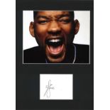 Will Smith signature piece mounted below colour photo. Approx overall size 16x12. Good condition.