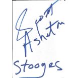 Scott Asheton of The Stooges signed album page. Good condition. All autographs come with a