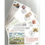 A Collection of 8 Signed and 1 Unsigned Flown Anniversary Royal Air Force FDC, Various Stamps and