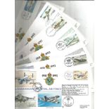 A Collection of 6 Signed and Unsigned 75th Anniversary of the Royal Air Force FDC, Numbers 6,7,11,