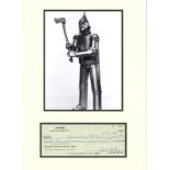 Jack Haley, mounted display with photograph taken from his time playing 'The Tin Man' in the hit