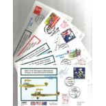 A Collection of 7 Signed Brooklands Museum Commemorative Covers. Good condition. All autographs come