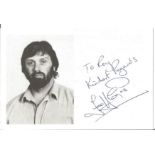 Geoff Capes signed 6x4 white card. Dedicated. Good condition. All autographs come with a Certificate