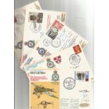 A Collection of 11 Royal Air Force Commemorative Covers in a Royal Air Force Binder. Good condition.