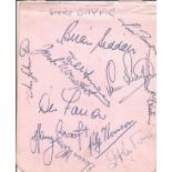 Stoke City signed album page from the 1950's. 12 signatures. Good condition. All autographs come