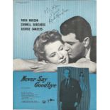 Rock Hudson (1925-1985) Actor Signed Vintage Never Say Goodbye Picture. Good condition. All