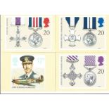 A set of PHQ Cards 1990 Gallantry set of 5 with Stamps & FDI Postmarks, 1983 British Army set of 4