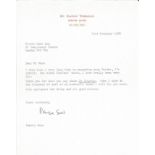 Pamela Snow typed signed letter TLS 1980 on personal stationary about her late husband Charles Snows