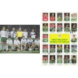 Autographed Ireland 1990, A Full Page Poster Depicting Head & Shoulders Images Of Ireland's 1990