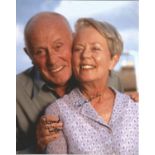 Richard Wilson and Annette Crosbie signed 10x8 One Foot in the Grave colour photo. Good condition.