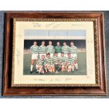 Celtic Lisbon Lions multi signed 21x26 mounted colour photo includes all 11 signatures of the