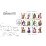 Goodies Tim Brooke Taylor, Bill Oddie and Grahame Garden signed FDC Christmas 1985 PM Guernsey