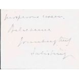 Robert Gascoyne-Cecil Lord Salisbury 4x3 signature piece. Robert Arthur Talbot Gascoyne-Cecil, 3rd