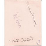 W. C Fields and Mel Ferrer signed 5x4 album page. William Claude Dukenfield (January 29, 1880 -