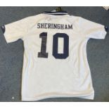 Teddy Sheringham signed Tottenham Hotspur replica shirt. Good condition. All autographs come with