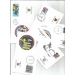 Space Shuttle Artifact collection each with a piece of one of the five Space shuttles. Piece of