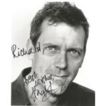 Hugh Laurie signed black & white photo 10 x 8 (dedicated). Good condition. All autographs come