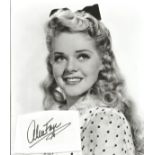 Alice Faye Signed Card With 10x8 Black And White Photo. Good condition. All autographs come with a