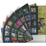 GB Mint stamps twenty Presentation packs, inc Music, British Fairs, Gardens, Diana Wedding, 100