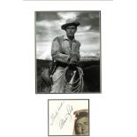 Alan Ladd 18x11 mounted signature piece includes black and white photo and signed album page