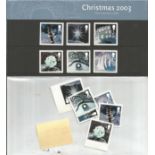 GB Mint stamps Christmas 2003 presentation pack number 357 with Memories insert and extra set of