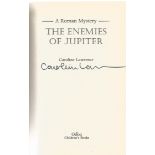 Caroline Lawrence signed hardback book titled 'The Enemies Of Jupiter. ' Featured on the inside