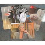 Film collection 4 signed photos 10x8 assorted photos 3,Judi Dench and 1,Sophia Loren images a bit