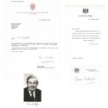 James Callaghan signed 3 x 5 black and white photo plus accompanying A4 letter from his Assistant