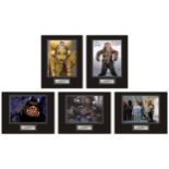 Star Wars Five Return Of The Jedi Mounted Autograph Displays. : Stunning set of 5 Star Wars Return