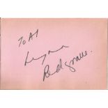 Lyn Redgrave signed 6x4 album page. Lynn Rachel Redgrave OBE (8 March 1943 - 2 May 2010) was a