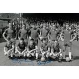 Autographed Chelsea 12 X 8 Photo - B/W, Depicting A Superb Image Showing Chelsea Players Posing
