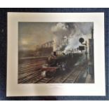 Railway print 21x18 approx titled Departure from Paddington by the artist Terence Cuneo 165th