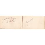 Vintage autograph album 70+ signatures inc. Richard Burton, slightly smudges, Jack Hawkins, Laurence