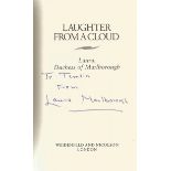 Laura, Duchess of Marlborough signed hardback autobiography titled Laughter From a Cloud. Also