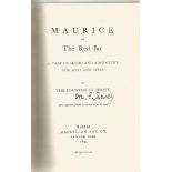 The Countess of Jersey signed vintage hardback book Maurice Or The Red Jar published in 1894. This