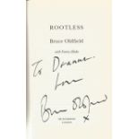 Bruce Oldfield signed autobiography Rootless. This book has a dedicated signature featured on the