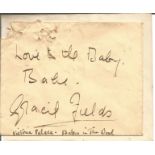 Gracie Fields signed vintage envelope admiring Patricia Shaw-Page during her time playing the female