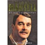 Nigel Mansell signed hardback book titled My Autobiography The Peoples Champion signature on the