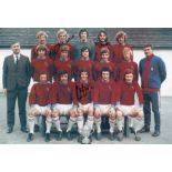 Autographed Burnley 12 X 8 Photo - Col, Depicting The 1973/74 Second Division Champions Posing